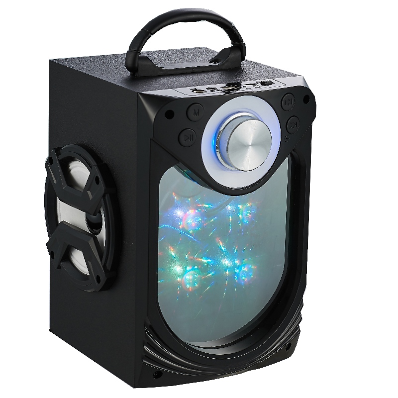 FB-BS034 преносим Bluetooth високоговорител със стъклено огледало N LED осветление